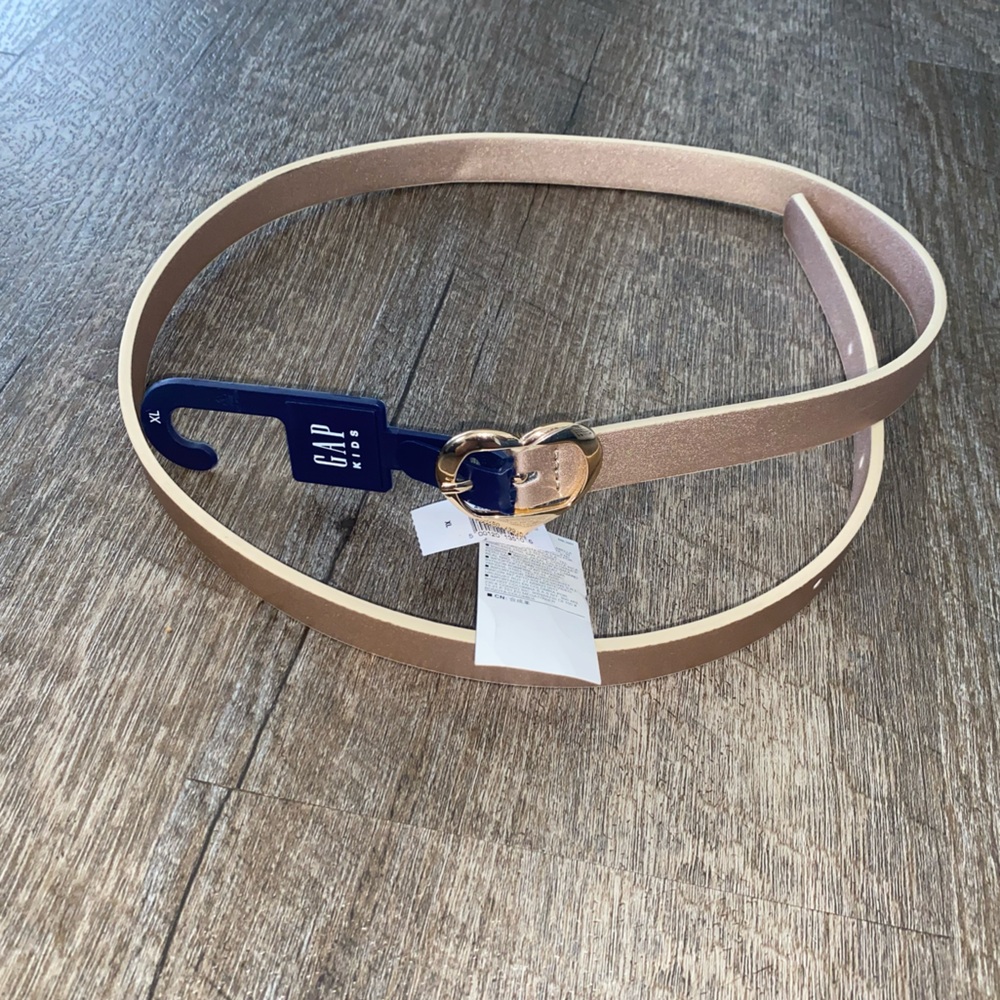 GAP Kids Glitter Heart Belt in Peony - SZ XL